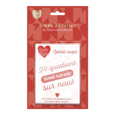Un jeu de 24 cartes "Spécial Couple" pour la soirée de la Saint-Valentin | jourdefete.com