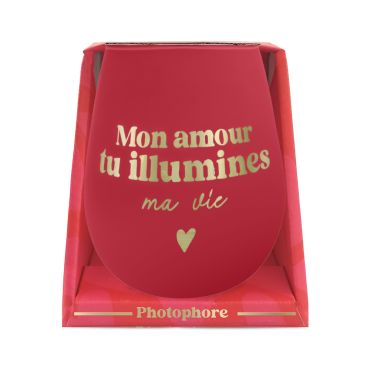 Photophore Saint-Valentin rouge avec message romantique et cœur | jourdefete.com Photophore Saint-Valentin rouge avec message romantique et cœur | jourdefete.com