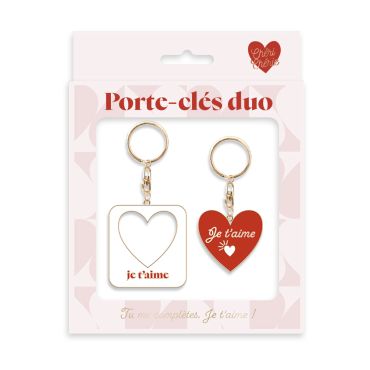 Porte-clés duo "Je t’aime", cadeau symbolique et romantique | jourdefete.com