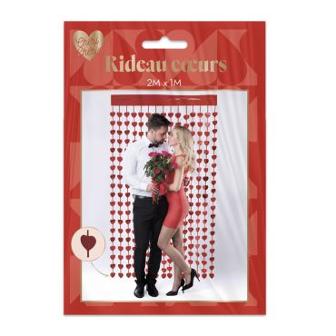 Un rideau à cœurs de 2 mètres à accrocher le soir de la Saint-Valentin | jourdefete.com