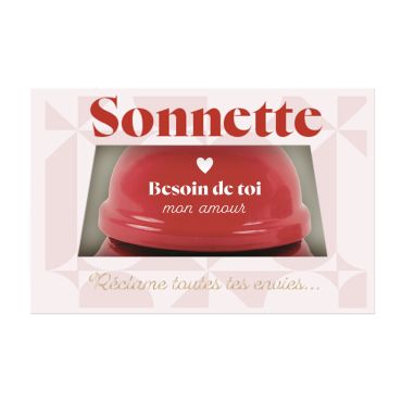 Sonnette rouge "Besoin de toi mon amour" pour la Saint-Valentin | jourdefete.com