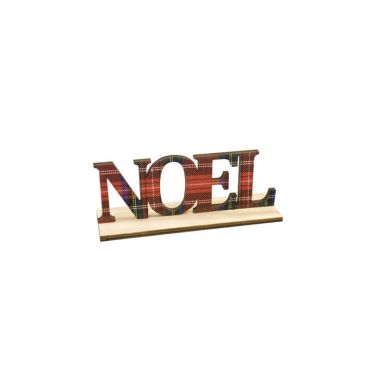 decoration-noel-bois-tartan-ecosse-table | jourdefete.com