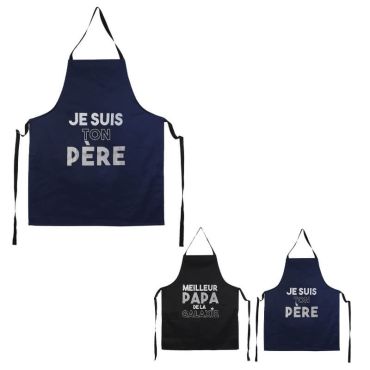 Tablier pour homme meilleur papa de la galaxie modèle au choix