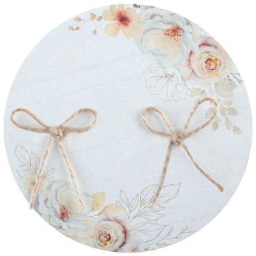 Porte-alliances design floral avec nœuds de corde naturelle | jourdefete.com