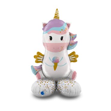 Une jolie licorne tenant une glace pour un anniversaire de jeunes filles | jourdefete.com