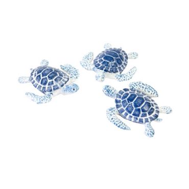 3 Tortues en Résine - Bleu | jourdefete.com 3 Tortues en Résine - Bleu | jourdefete.com