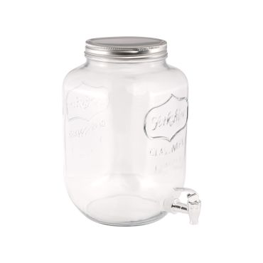 Fontaine à boisson en verre avec robinet pour mariage et réception | jourdefete.com