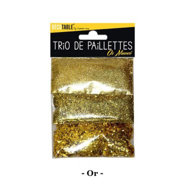 Trio de paillettes nuancées - Or