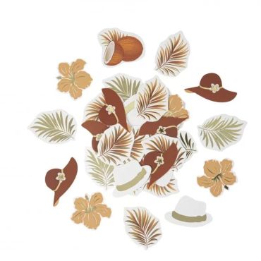 confettis de table collection tropicool  camel et or