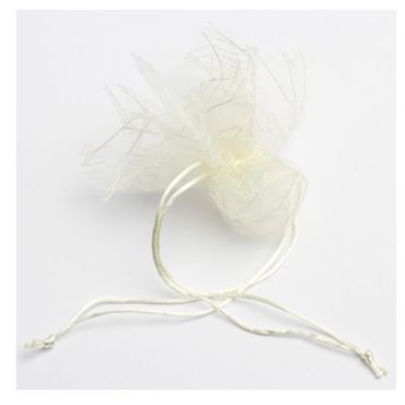 6 Ballotins en Tulle et Organdi "Julia" - Ivoire