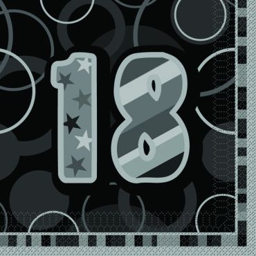 serviette en papier anniversaire 18 ans