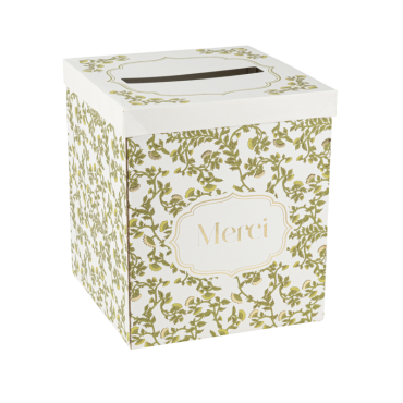 Urne Botanica Verde pistache crème & or | jourdefete.com