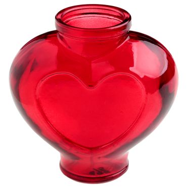 Vase cœur rouge en verre pour décoration romantique mariage et Saint-Valentin | jourdefete.com Vase cœur rouge en verre pour décoration romantique mariage et Saint-Valentin | jourdefete.com