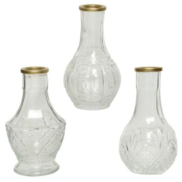 Vase relief en verre - 11,5 cm - Modèle au choix | jourdefete.com