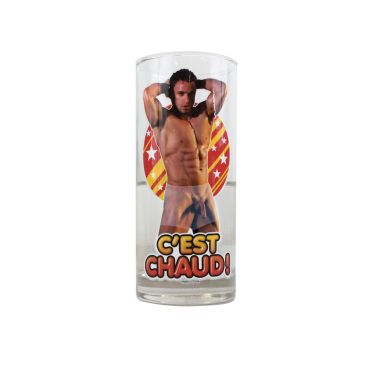Verre "Strip-Tease" Homme - C'est Chaud !