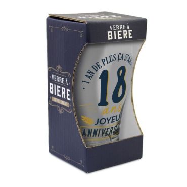 Un splendide verre à bière à offrir lors des 18 ans de votre anniversaire | jourdefete.com