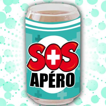 Verre Canette "SOS Apéro"