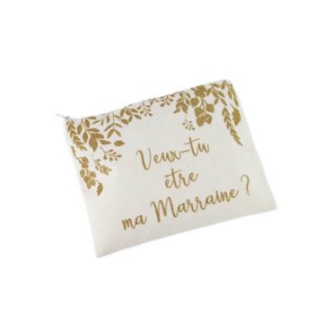 Pochette - Veux-tu être ma Marraine ? - Or | jourdefete.com