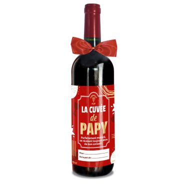 Vin Rouge La Cuvée de Papy, hommage au grand-père | jourdefete.com
