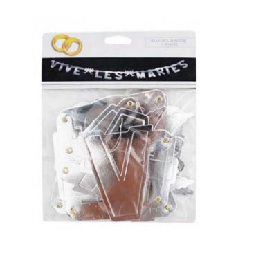 Guirlande Vive les Maries Argent | jourdefete.com Guirlande Vive les Maries Argent | jourdefete.com