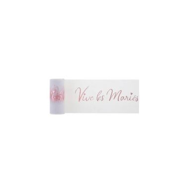 ruban de tulle vive les maries rose gold | jourdefete.com