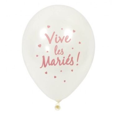Ballons Vive les Maries Rose Gold | jourdefete.com