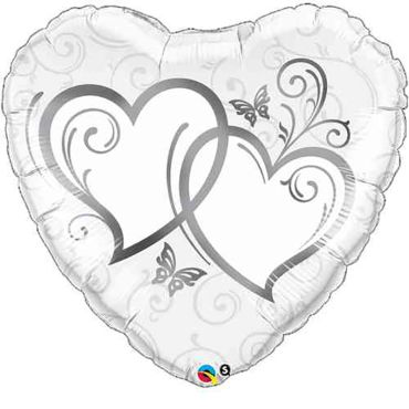 Ballon Hélium Géant "Cœur" Argent - 91cm
