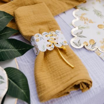 10 Ronds de serviette - Collection Mimosa