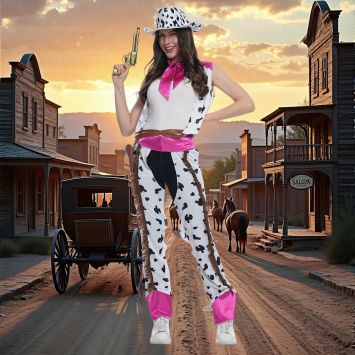 Déguisement de Cow-Girl Rodéo pour femme - Taille au choix