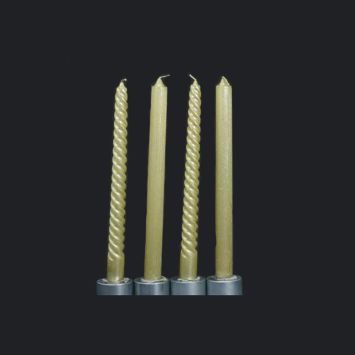 4 Bougies Chandelles - Dorées