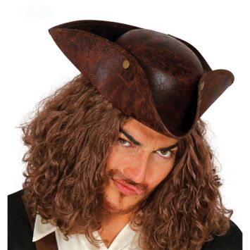 Chapeau de corsaire marron