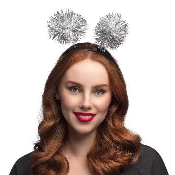 Serre-tête avec pompons pour réveillon du Nouvel An - Couleur au choix