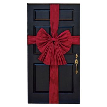 Nœud de porte de Noël rouge pour décoration festive | jourdefete.com