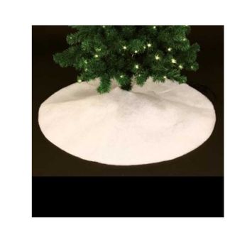 Tapis à sapin rond - Blanc Pailletée - Ø 100 cm