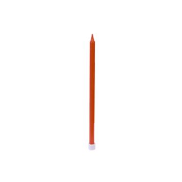 16 bougies fines avec bobèches - 12 x 0,5 cm - Couleur au choix