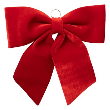 Nœud XXL en velours rouge 70 × 67 cm pour décoration festive | jourdefete.com
