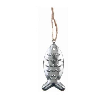 Sachet de 2 suspensions en forme de poisson - Argent