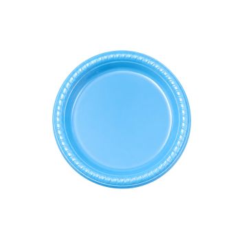 20 assiettes en plastique réutilisable - Diamètre 17 cm - Couleur au choix