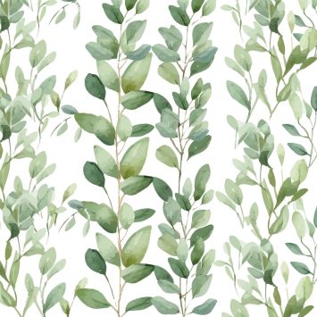 Serviettes feuillage vert doux motif végétal | jourdefete.com