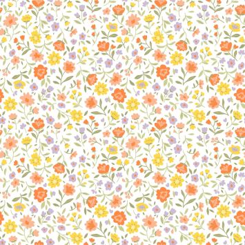 Serviettes de fête motif liberty pastel fleurs multicolores 33x33 cm | jourdefete.com
