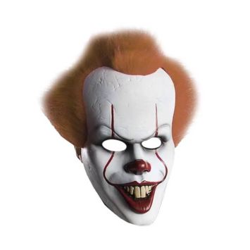 Masque de clown - Ça / Grippe-Sou avec cheveux
