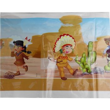 Nappe en Plastique - Collection Cowboys et Indiens