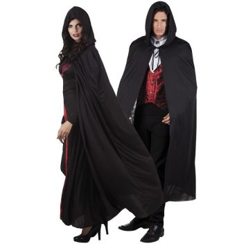 Cape de Sorcière / Vampire avec Capuche - Adulte