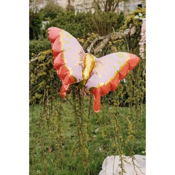 Ballon métallisé en mylar - Papillon - 71 x 76 cm - Collection Fairy World