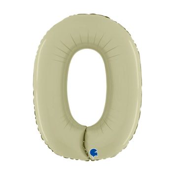 Ballon Satiné Chiffre 66 cm - Vert Olive - Chiffre au choix | jourdefete.com