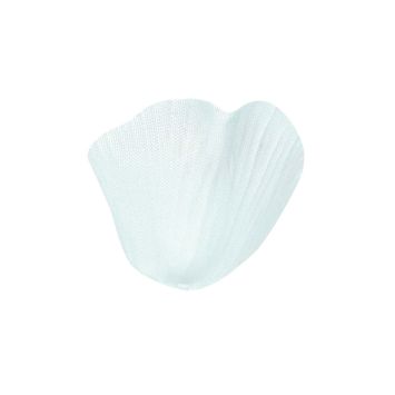 Pétales en Tissu avec Feuilles - Blanc