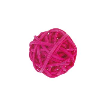 Petites Boules en Rotin x12 - Fuchsia