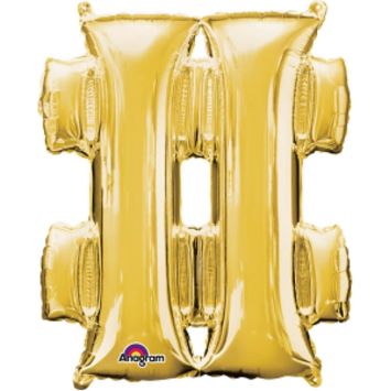 Ballon à Air - Hashtag - Doré