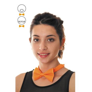 Véritable noeud papillon - Orange fluo