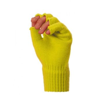 Mitaines Tricot Jaunes Fluo